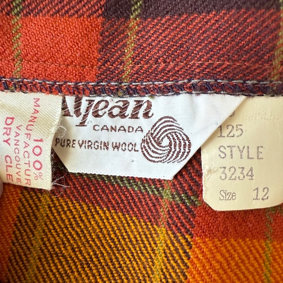 Amazing Vintage 70s tartan plaid maxi skirt in rich autumn tones - Picture 7 of 8